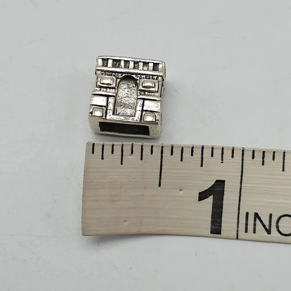 925 Sterling Silver Archway Charm Bead Bracelet Necklace - Picture 5 of 5